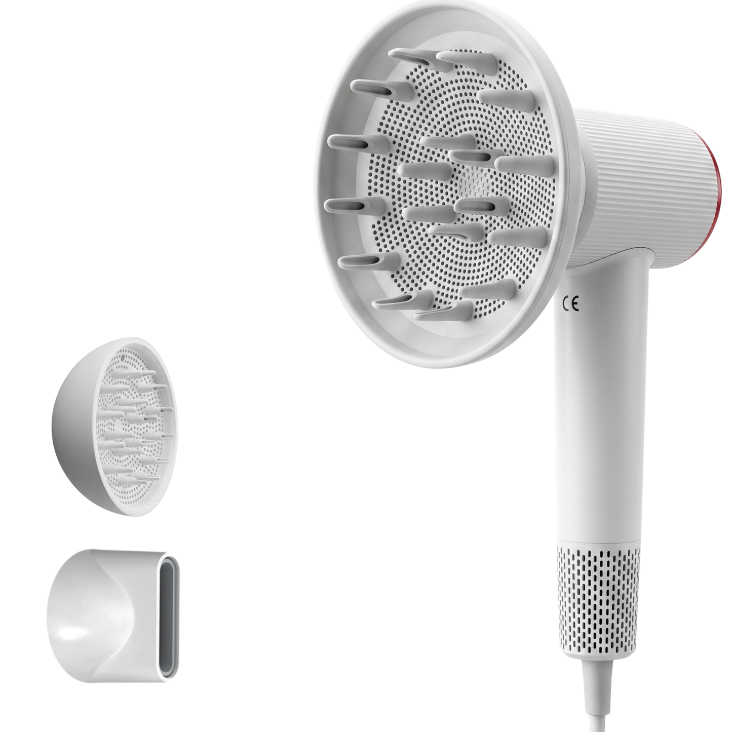 AVENZO FÖHN MET GRATIS XL DIFFUSER - WIT/ROZE
