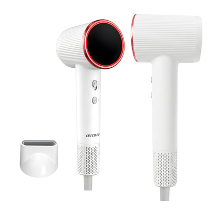 AVENZO FÖHN MET DIGITAAL DISPLAY - WIT/ROZE