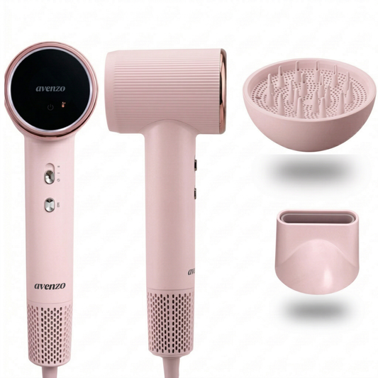 AVENZO FÖHN MET DIGITAAL DISPLAY - ROZE